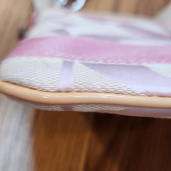 Coach Pink and Cream Crossbody Bag with Leather Trim - Picture 16 of 16